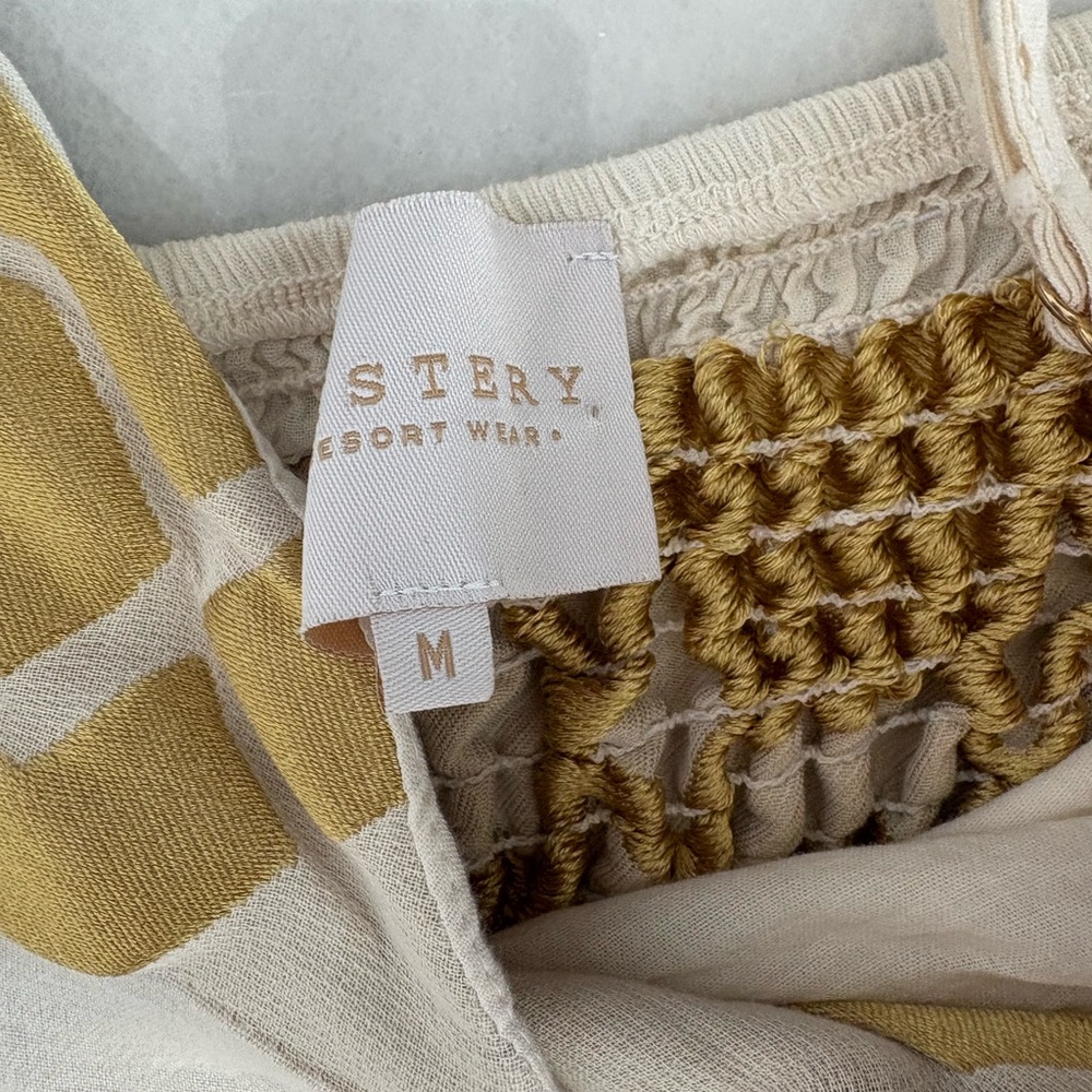 Brand new Gold and Cream Sleeveless Dress Greek goddess boho mini dress - Picture 3 of 3